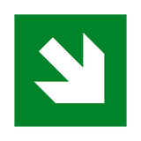 Arrow Down Right Sign | Safety-Label.co.uk