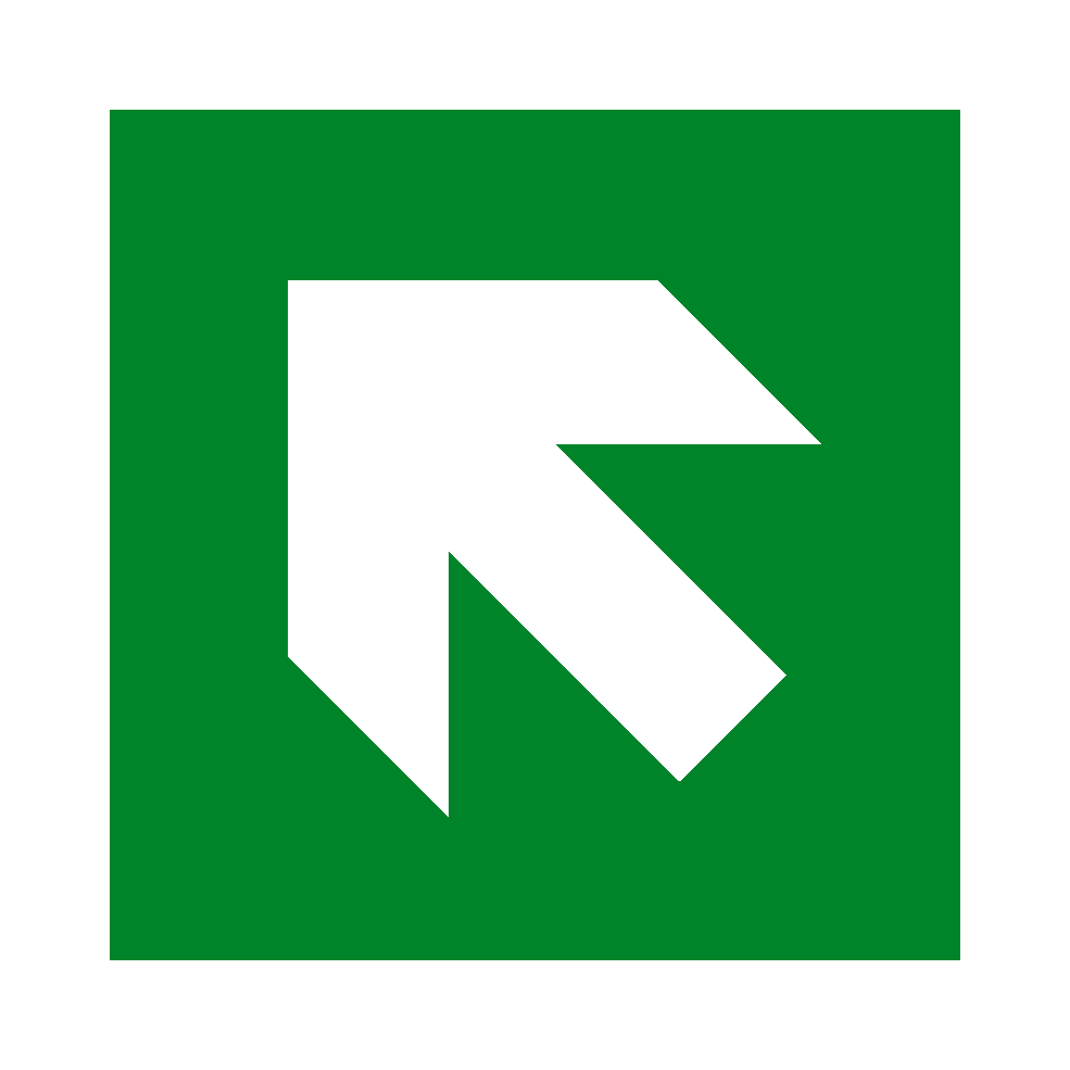 Arrow Up Left Sign | Safety-Label.co.uk