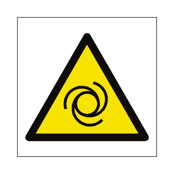 Automatic Start Up Hazard Symbol Label