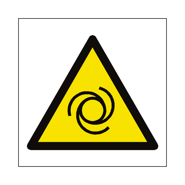 Automatic Start Up Hazard Symbol Label | Safety-Label.co.uk