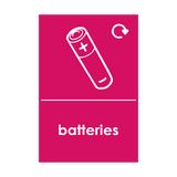 Batteries Waste Sticker | Safety-Label.co.uk