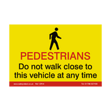 Pedestrian CrossRail Safety Sign | Safety-Label.co.uk