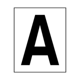 Letter A Sticker Black | Safety-Label.co.uk