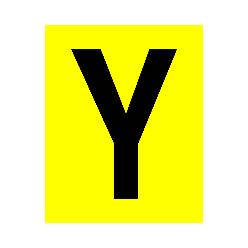 Yy Yellow Yellow Letter Y Sticker