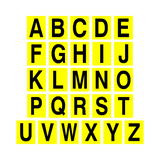 Yellow Alphabet Letter Sticker Pack | Safety-Label.co.uk