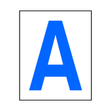 Letter A Sticker Blue | Safety-Label.co.uk