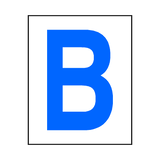 Letter B Sticker Blue | Safety-Label.co.uk