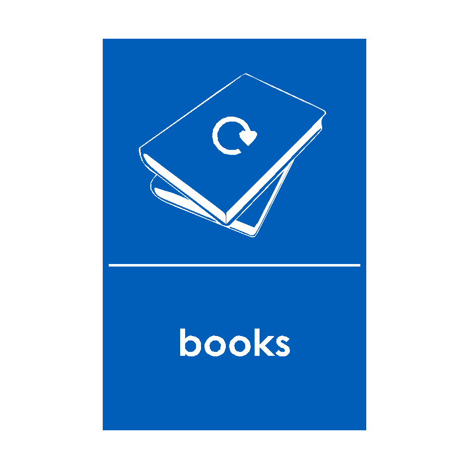 Books Waste Recycling Sticker | Safety-Label.co.uk