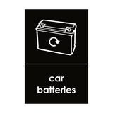 Car Batteries Waste Sign | Safety-Label.co.uk