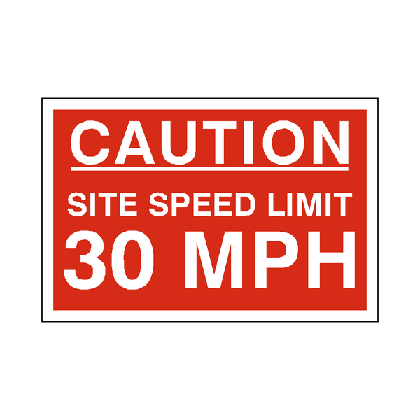 30 Mph Site Speed Limit Sign | Safety-Label.co.uk