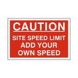 Custom Mph Site Speed Limit Sign | Safety-Label.co.uk