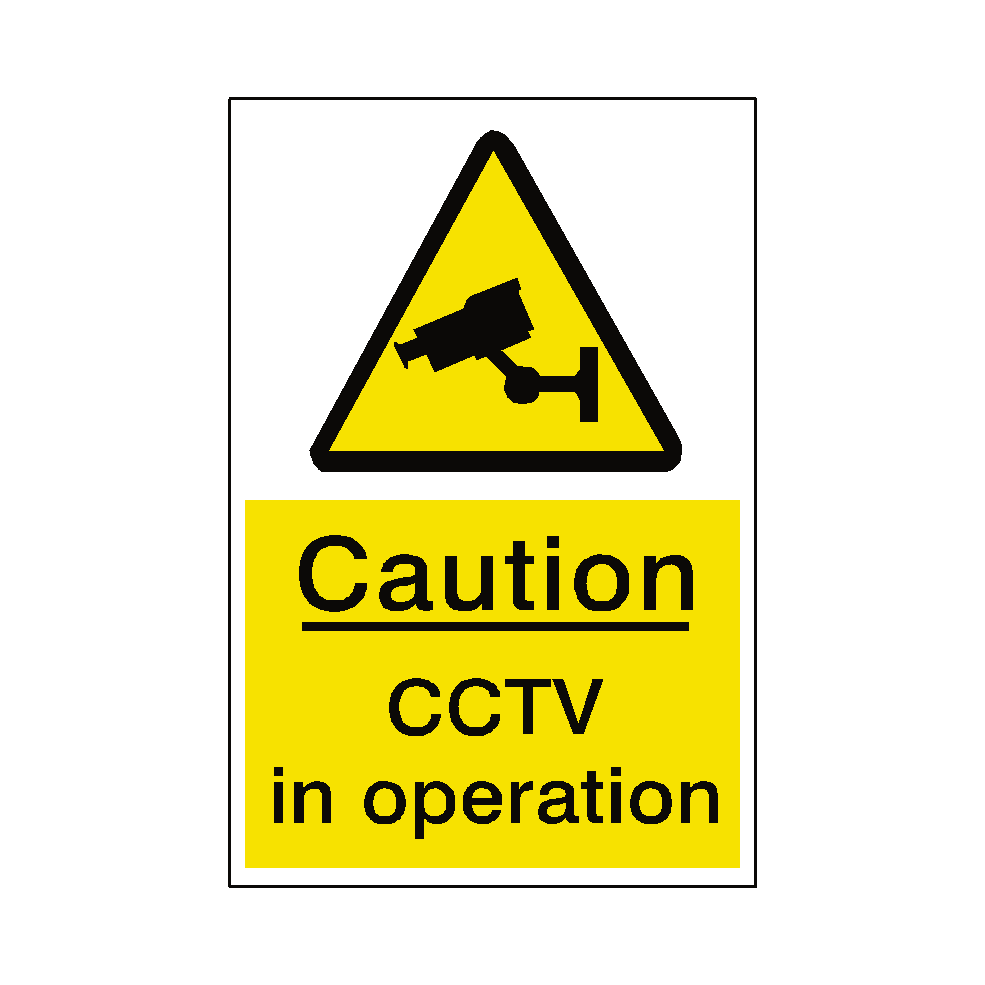 Caution CCTV Hazard Sign | Safety-Label.co.uk