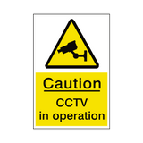 Caution CCTV Hazard Sign | Safety-Label.co.uk