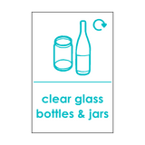 Clear Glass Waste Sticker | Safety-Label.co.uk