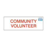 Community Volunteer NHS Sticker | Safety-Label.co.uk