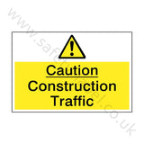 Construction Traffic Safety Sign | Safety-Label.co.uk