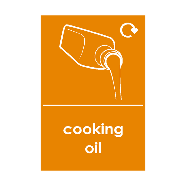Cooking Oil Waste Sticker | Safety-Label.co.uk