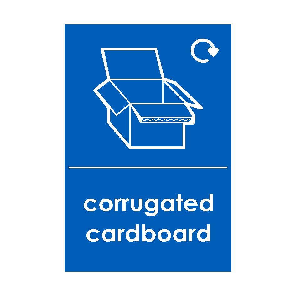 Corrugated Cardboard Waste Recycling Signs | Safety-Label.co.uk