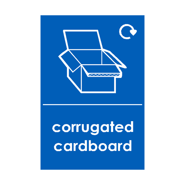 Corrugated Cardboard Waste Recycling Sticker | Safety-Label.co.uk