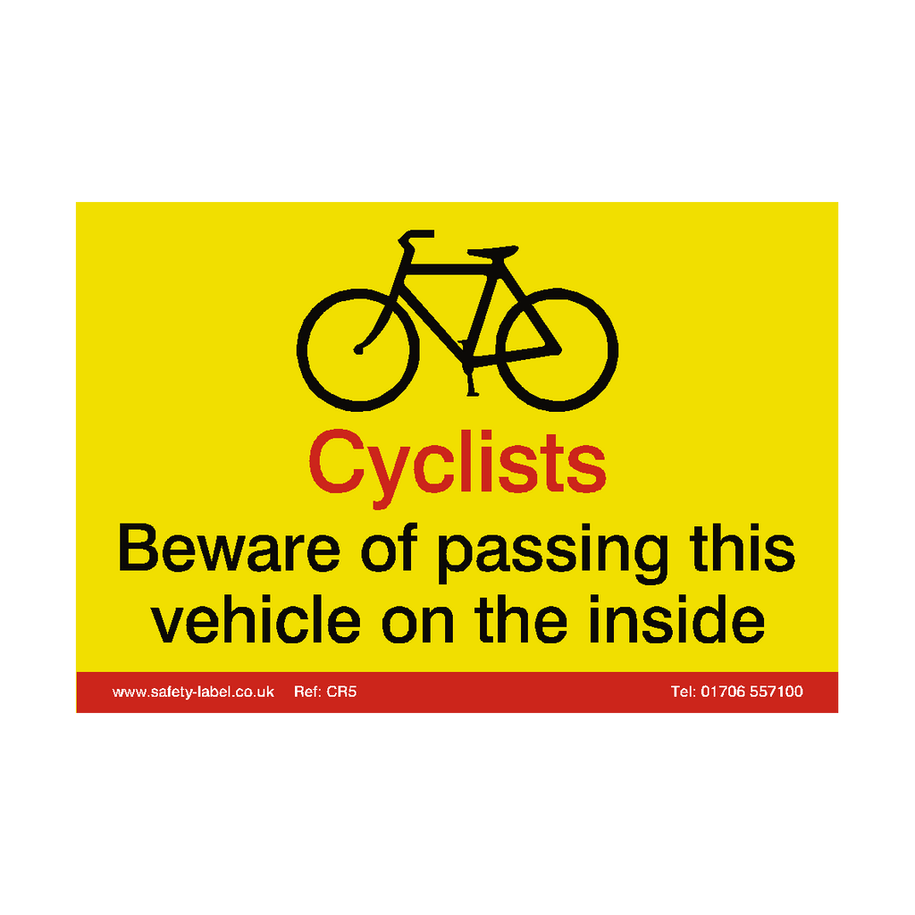 Cyclist Warning Sign | Safety-Label.co.uk