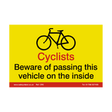 Cyclist Warning Sign | Safety-Label.co.uk