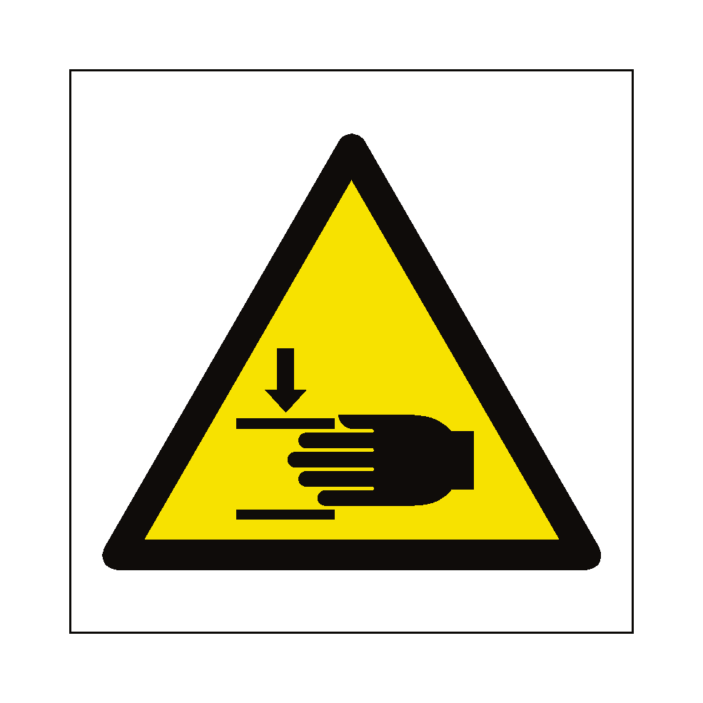 Crushing Hazard Symbol Label | Safety-Label.co.uk