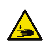 Crushing Hazard Symbol Label | Safety-Label.co.uk