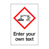 Custom Corrosive COSHH Sticker | Safety-Label.co.uk