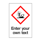 Custom Dangerous To The Environment Sticker | Safety-Label.co.uk