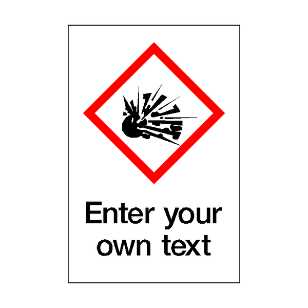 Custom Explosive COSHH Sticker | Safety-Label.co.uk