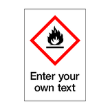 Custom Flammable COSHH Sticker | Safety-Label.co.uk