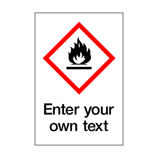 Custom Flammable COSHH Sticker | Safety-Label.co.uk
