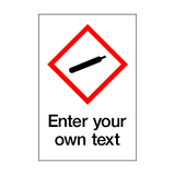 Custom Gas Under Pressure COSHH Sticker | Safety-Label.co.uk