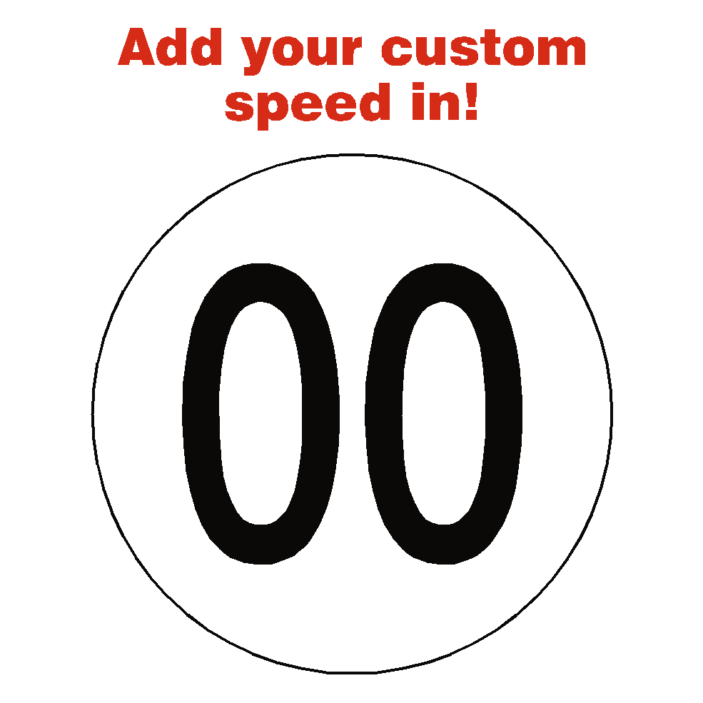 Custom Kph Speed Limit Sticker | Safety-Label.co.uk