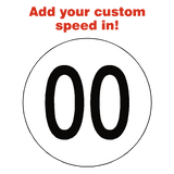 Custom Kph Speed Limit Sticker | Safety-Label.co.uk