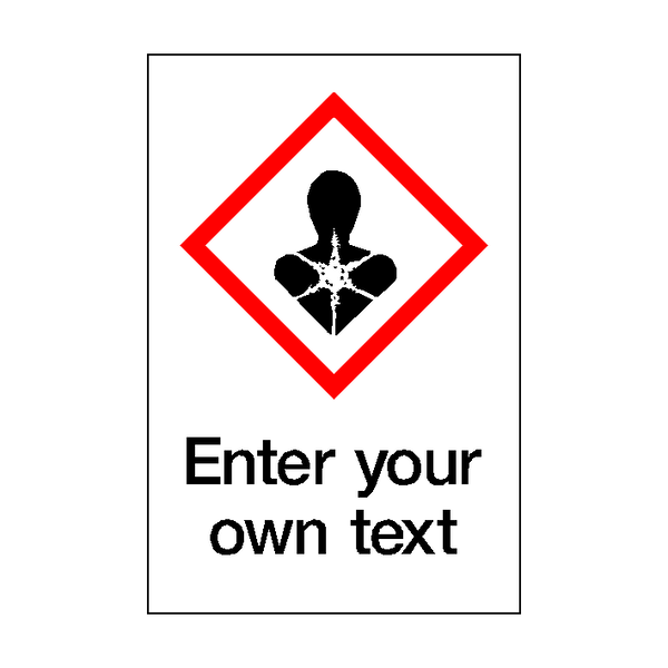 Custom Health Hazard COSHH Sticker | Safety-Label.co.uk