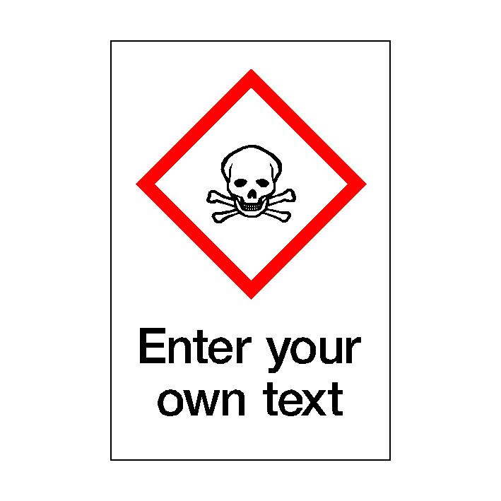 Custom Toxic COSHH Sticker