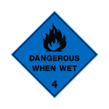 Dangerous When Wet 4 Label | Safety-Label.co.uk