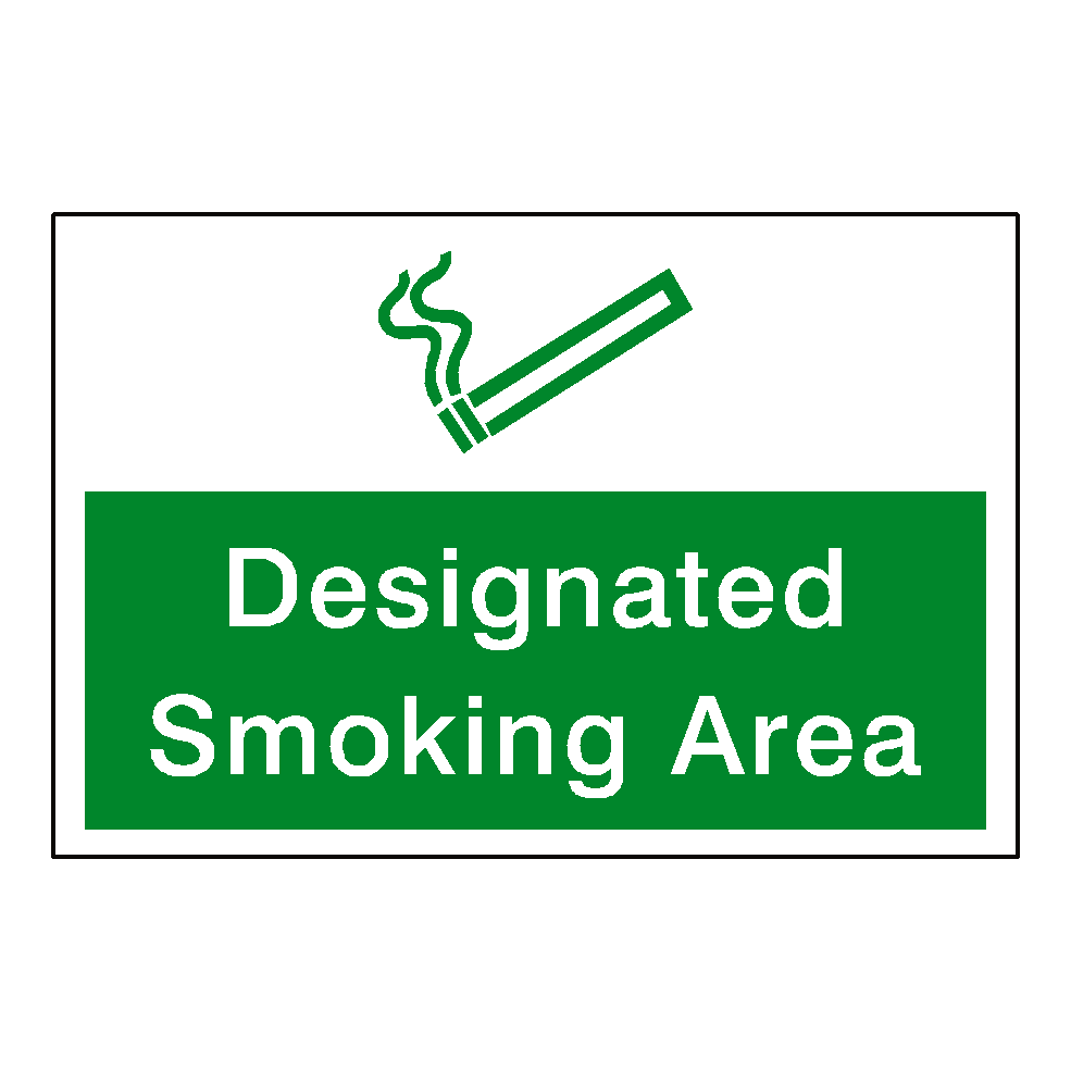 Designated Smoking Area Sign | Safety-Label.co.uk