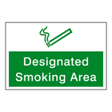 Designated Smoking Area Sign | Safety-Label.co.uk