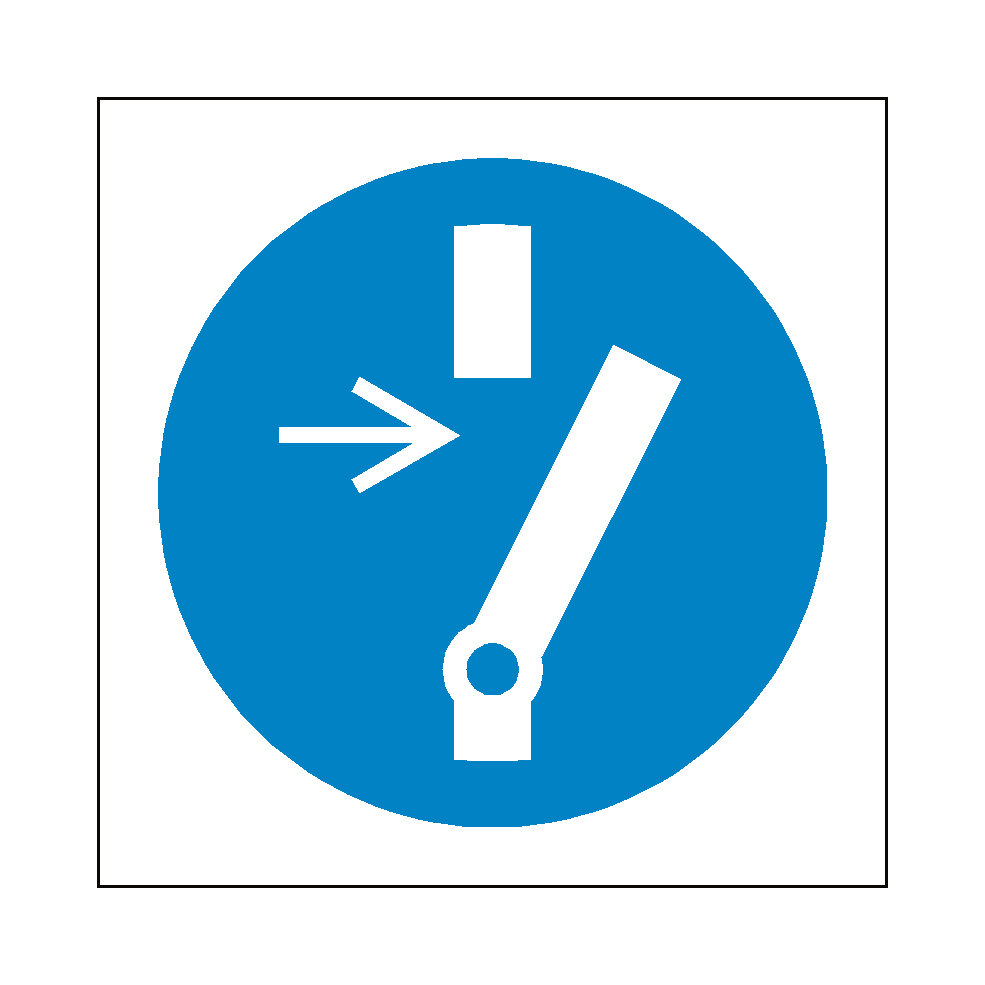 Disconnect Before Repair Symbol Label | Safety-Label.co.uk