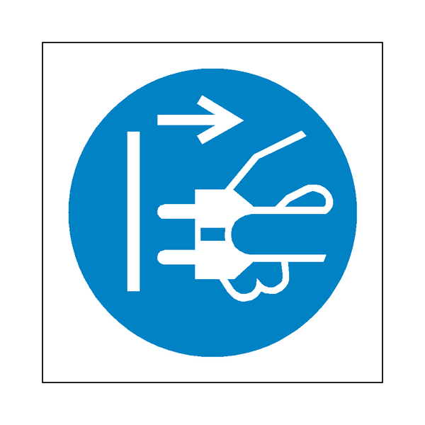Disconnect Plug Symbol Sign | Safety-Label.co.uk