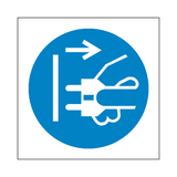 Disconnect Plug Symbol Label | Safety-Label.co.uk