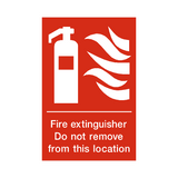 Fire Extinguisher Do Not Remove Sticker | Safety-Label.co.uk