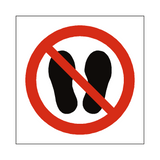 Do Not Stand Or Walk Here Symbol Sign | Safety-Label.co.uk