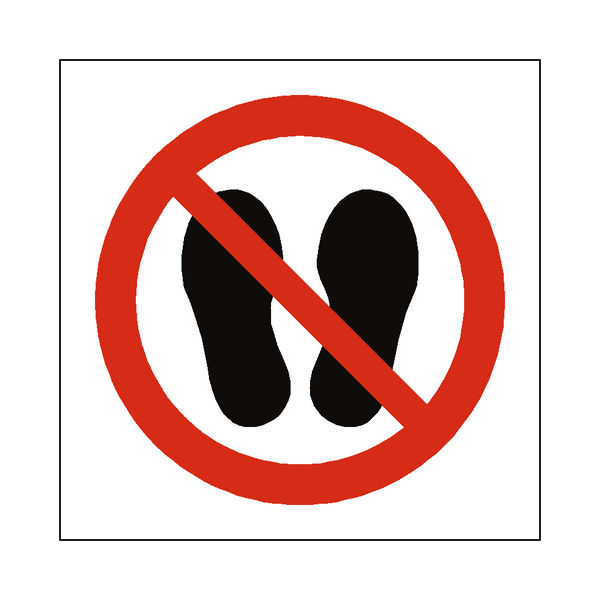 Do Not Stand Or Walk Here Symbol Label | Safety-Label.co.uk