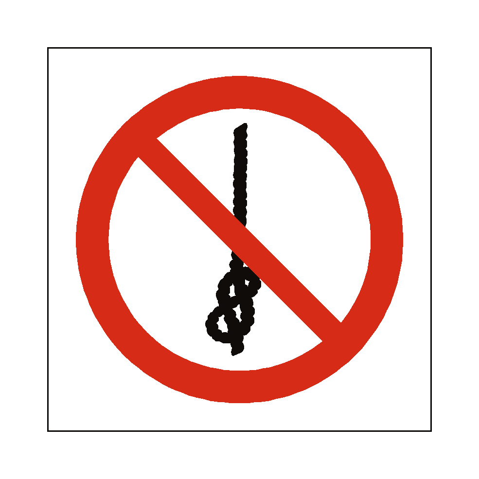 Do Not Tie Knots Symbol Sign | Safety-Label.co.uk
