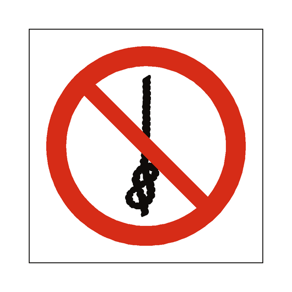 Do Not Tie Knots Symbol Sign | Safety-Label.co.uk