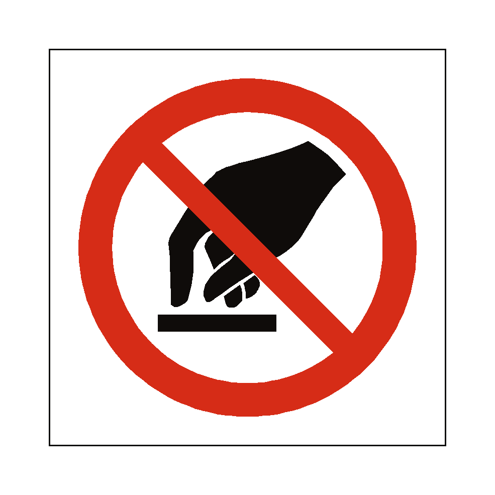 Do Not Touch Symbol Sign | Safety-Label.co.uk