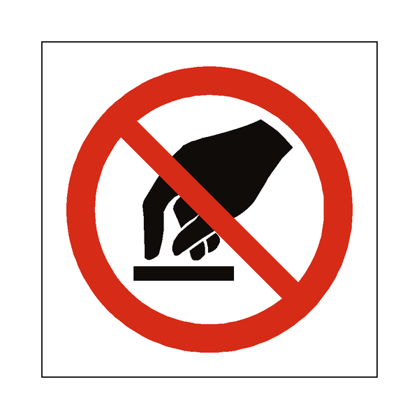 Do Not Touch Symbol Sign | Safety-Label.co.uk